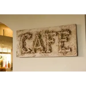 3ft Vintage Cafe Wall Sign - Rustic Wood Plaque Decor