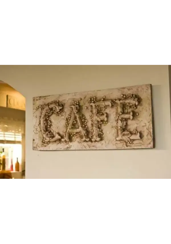 3ft Vintage Cafe Wall Sign - Rustic Wood Plaque Decor