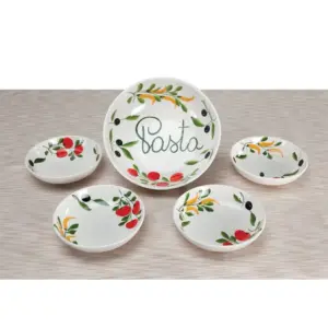 5-Piece Pasta Set - V400 Kitchen Essentials for Cooking & Serving