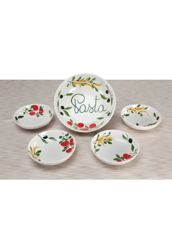 5-Piece Pasta Set - V400 Kitchen Essentials for Cooking & Serving