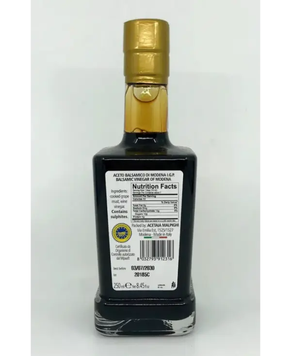 Acetaia Malpighi Gold Balsamic Vinegar 250ml - Premium Aged - Image 2