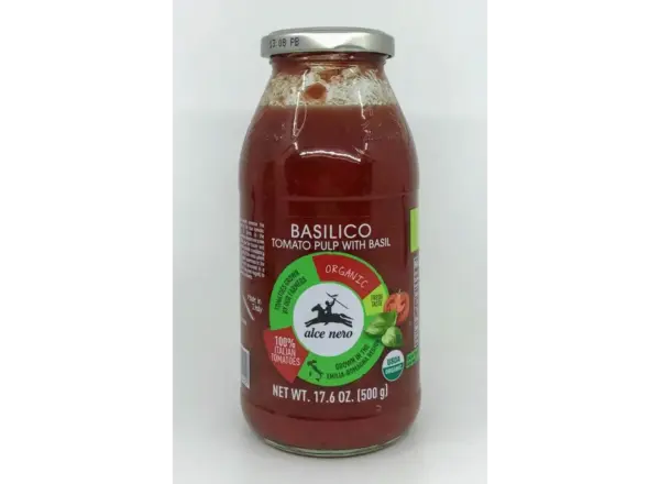 Alce Nero Organic Tomato Pulp with Basil 500g - Image 2