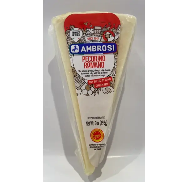 Ambrosi Authentic Italian Pecorino Romano Cheese 7 oz - Image 2