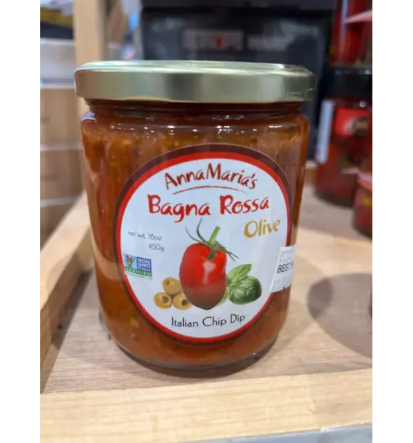 Anna Marias Bagna Rossa Olive Italian Chip Dip Jar