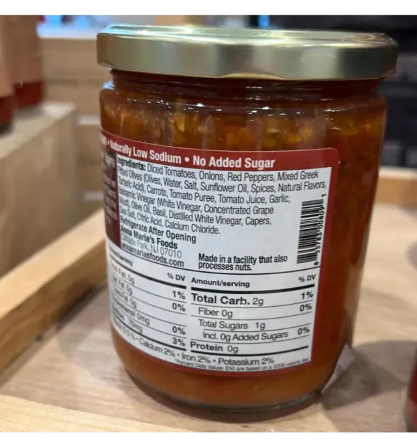 Anna Marias Bagna Rossa Olive Italian Chip Dip Jar - Image 3