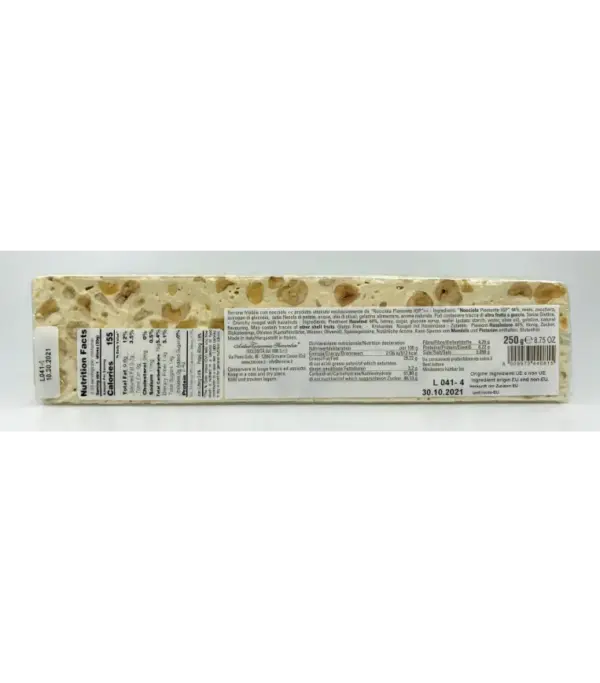 Antica Torroneria Crunchy Hazelnut Nougat Bar 250g - Image 2