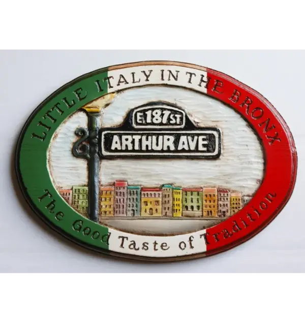 Arthur Avenue Vintage Logo Wall Plaque 13.5x9.75