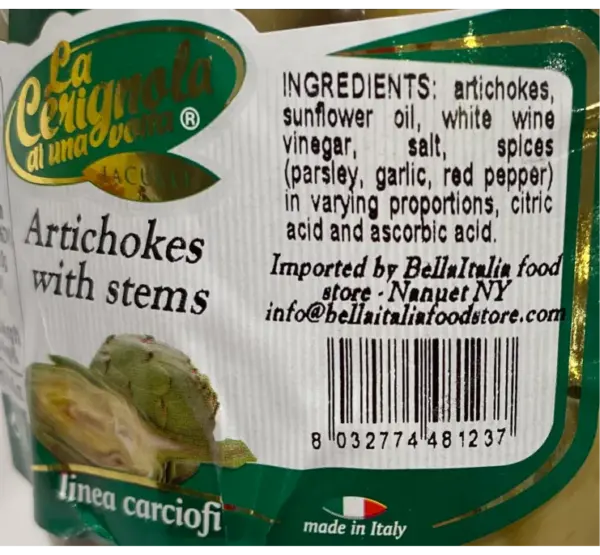 Artichokes with Stems - La Cerignola - 19.4 oz Jar - Image 3