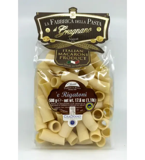 Authentic Gragnano Rigatoni - Premium Italian Pasta 500g