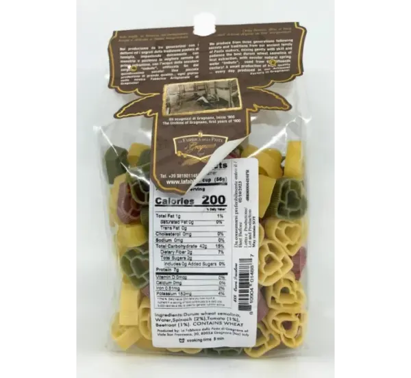 Authentic Gragnano Tricolor Pasta Hearts 500g - Image 2