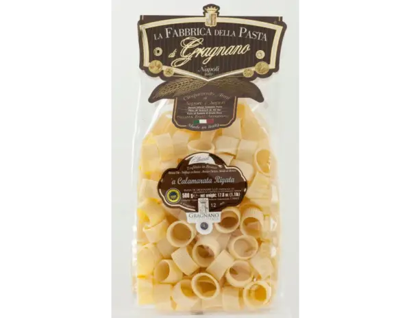 Authentic PGI Gragnano Calamarata Rigate Pasta 500g