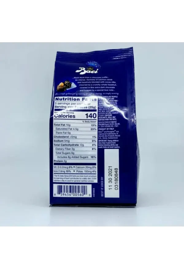 Baci Perugina Dark Chocolate Hazelnut Truffles Pack of Ten Pieces - Image 3