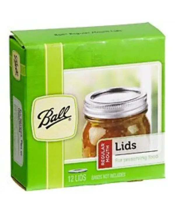 Ball Regular Mouth Mason Jar Lids - 12 Pack Flat Canning Lids