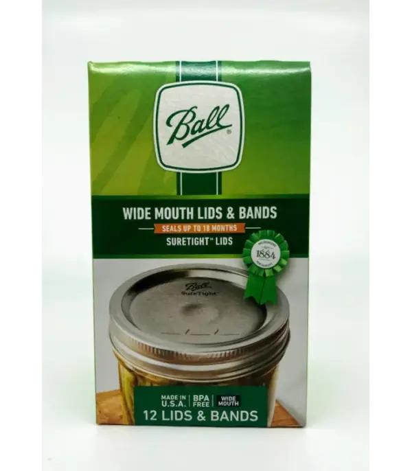 Ball Wide Mouth Canning Lids and Bands - 12 Pack - Image 2