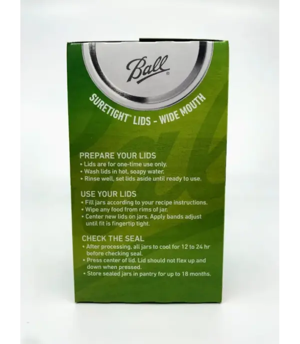 Ball Wide Mouth Canning Lids and Bands - 12 Pack
