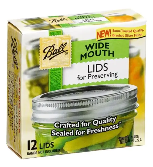 Ball Wide Mouth Mason Jar Lids - 12 Pack Flat Canning Lids