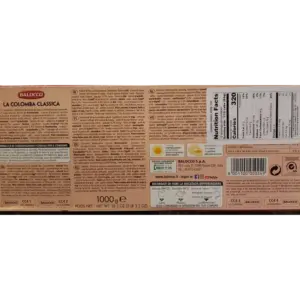 Balocco Classic Italian Colomba Easter Bread 1000g