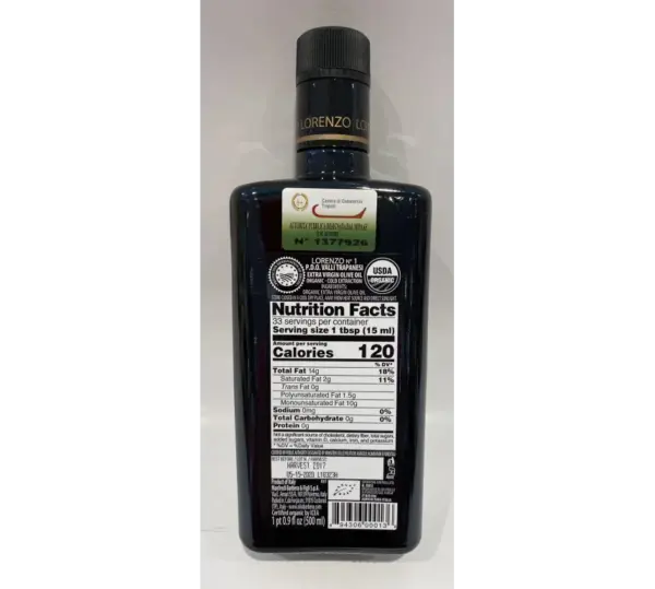 Barbera Lorenzo #1 Cerasuola Organic Extra Virgin Olive Oil 500ml - Image 2