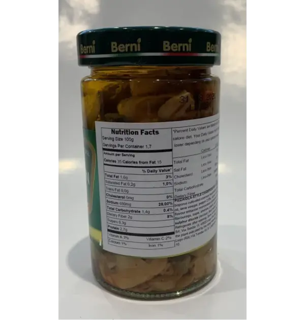 Berni Italian Mushrooms in Oil Pizza Style 10 oz - Image 2