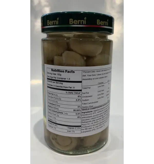Berni Marinated Mushrooms in Oil, 10.23 oz Jar - Image 2