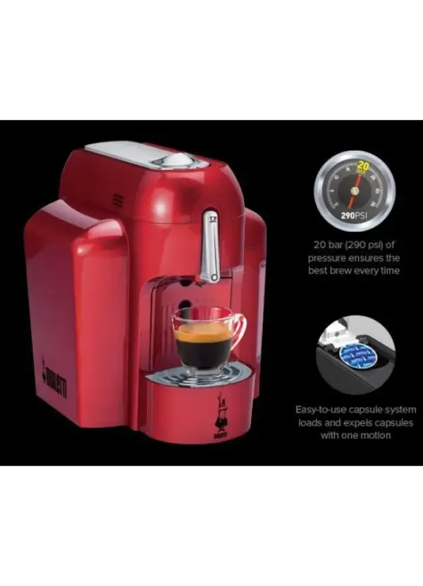 Bialetti Mini Capsule Coffee Machine Red