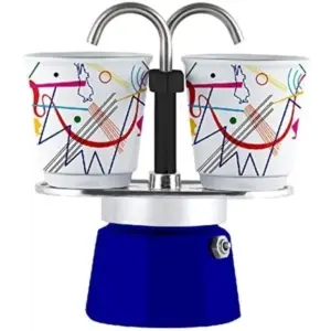 Bialetti Mini Express 2 Cup Moka Pot Set with Cups