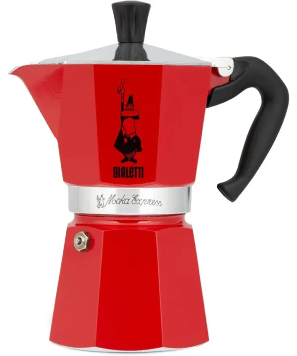 Bialetti Moka Express 6-Cup Stovetop Espresso Maker - Red or Black - Image 2