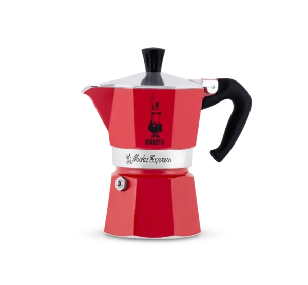 Bialetti Moka Express Stovetop Espresso Maker 3 Cup Red or Black - Image 2