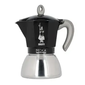 Bialetti Moka Induction Stovetop Espresso Maker - 4 or 6 Cup Black