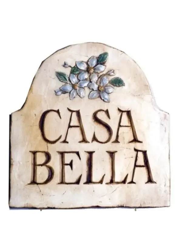 Blue Floral Wall Plaque - Casa Bella Home Decor