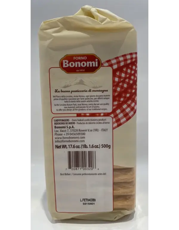 Bonomi Authentic Italian Ladyfingers 500g Pack - Image 2