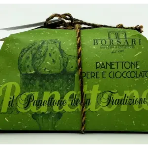 Borsari Pear & Chocolate Panettone: Gourmet Italian Holiday Dessert, 2.2 lb