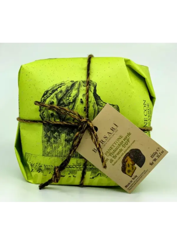 Borsari Pistachio Panettone - 1000g Italian Holiday Cake