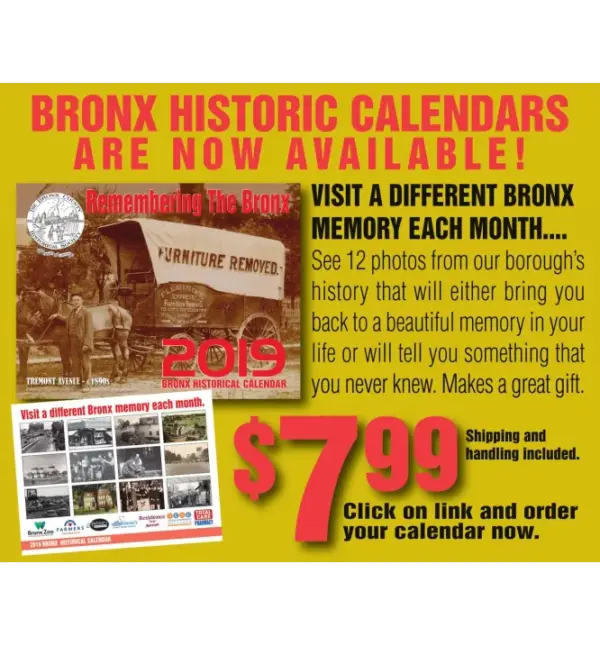 Bronx Historic Calendar 2019 with Free Shipping