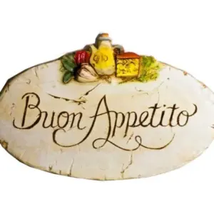 Buon Appetito Oval Vegetable Wall Plaque