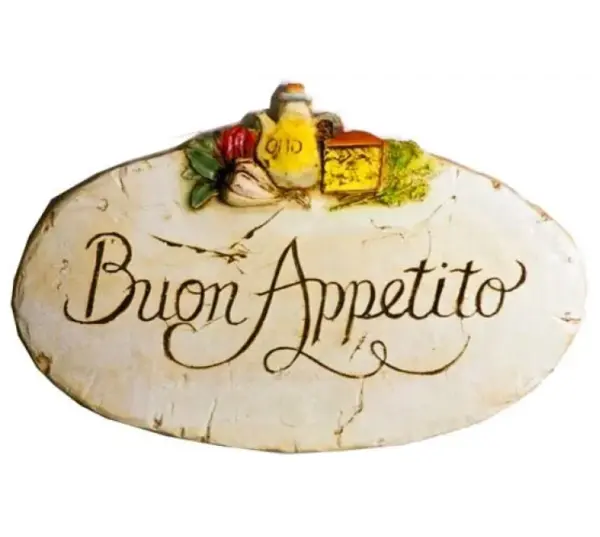 Buon Appetito Oval Vegetable Wall Plaque