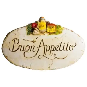 Buon Appetito Wall Plaque - Italian Kitchen Decor Sign