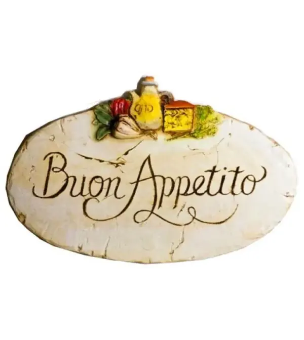 Buon Appetito Wall Plaque - Italian Kitchen Decor Sign