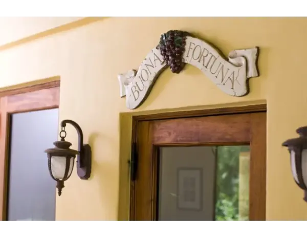 Buona Fortuna Italian Good Luck Wall Plaque Decor
