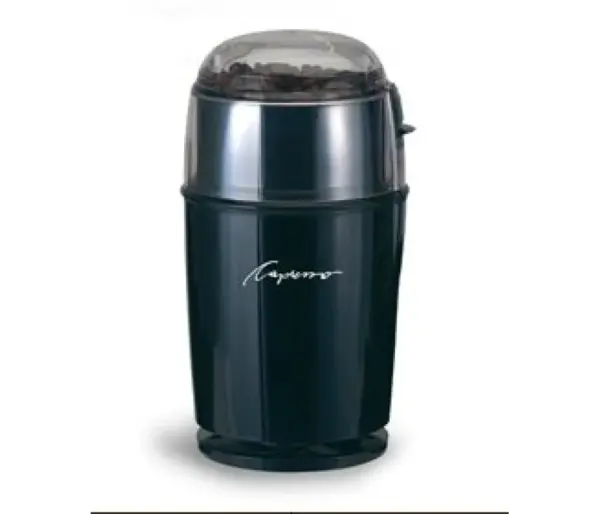 Capresso Black Cool Grind Coffee Bean Grinder for Fresh Brews
