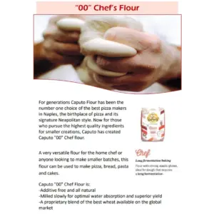 Caputo 00 Italian Pizza Flour - 2.2lb (1kg) Double Zero Chef's Grade