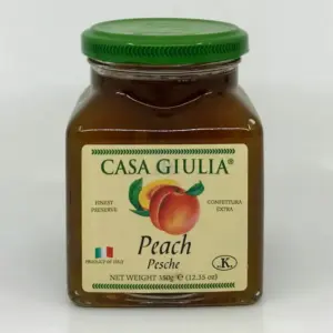 Casa Giulia Peach Jam 350g - Sweet Fruit Spread, 12.35 oz Jar