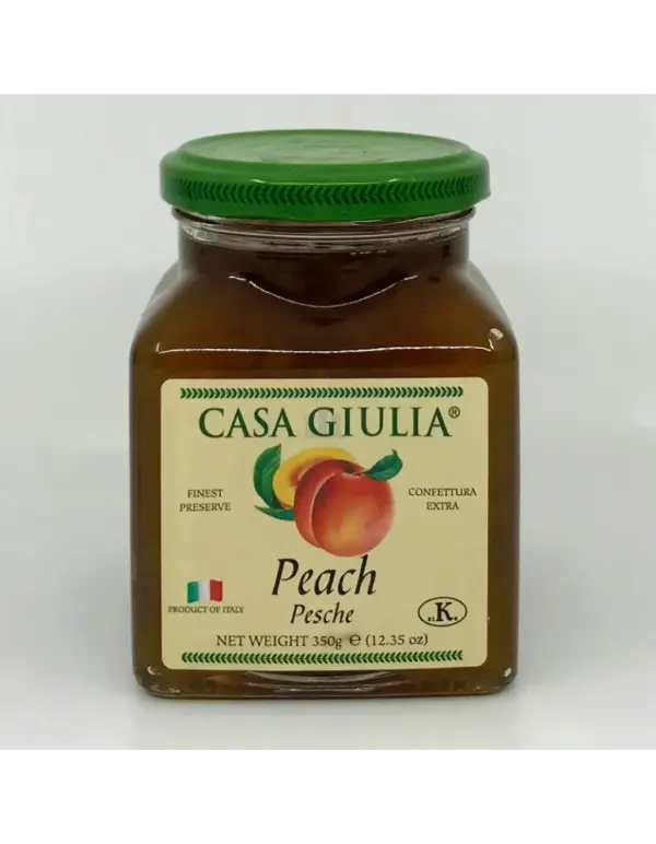 Casa Giulia Peach Jam 350g - Sweet Fruit Spread, 12.35 oz Jar