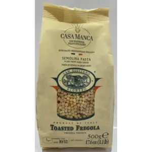 Casa Manca Toasted Fregola Pasta - Semolina 17.6 oz Pack