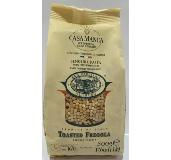 Casa Manca Toasted Fregola Pasta - Semolina 17.6 oz Pack