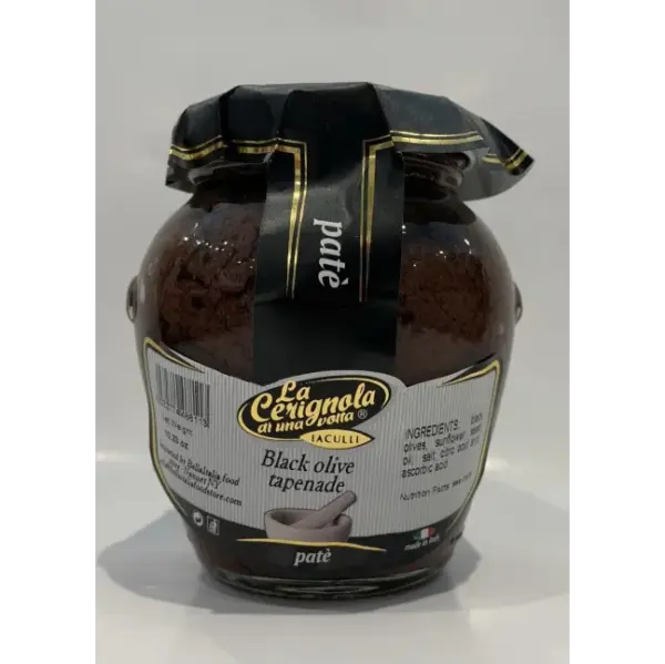 Cerignola Black Olive Spread 340g - Rich Italian Olive Tapenade