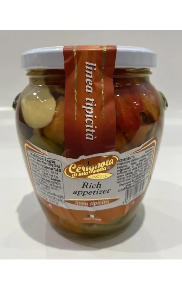 Cerignola Mixed Vegetables Appetizer - 19.4 oz Jar - Rich Flavor - Image 2