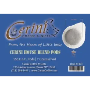 Cerini House Blend Espresso Pods 120 Count