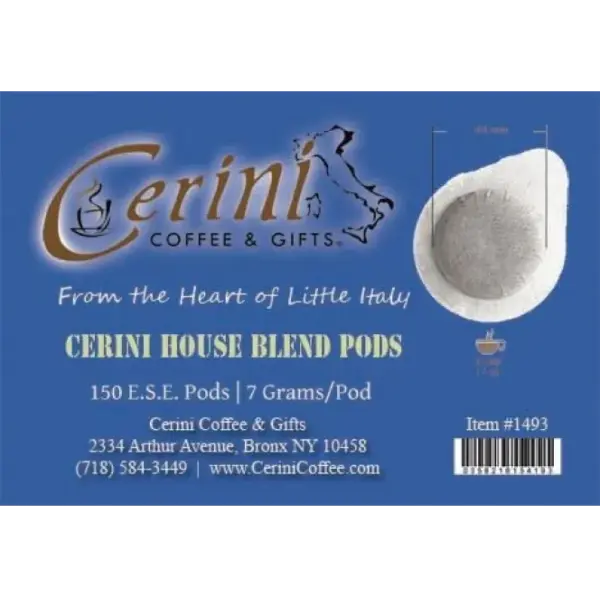Cerini House Blend Espresso Pods 120 Count
