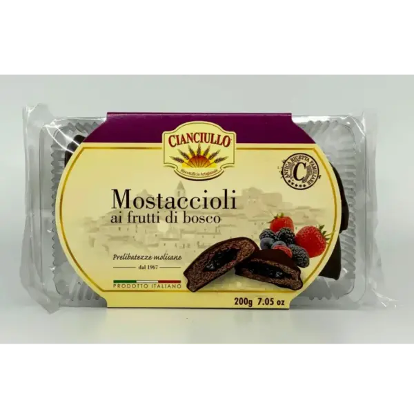 Cianciullo Mixed Berry Mostaccioli Cookies 200g Italian Biscuits - Image 2